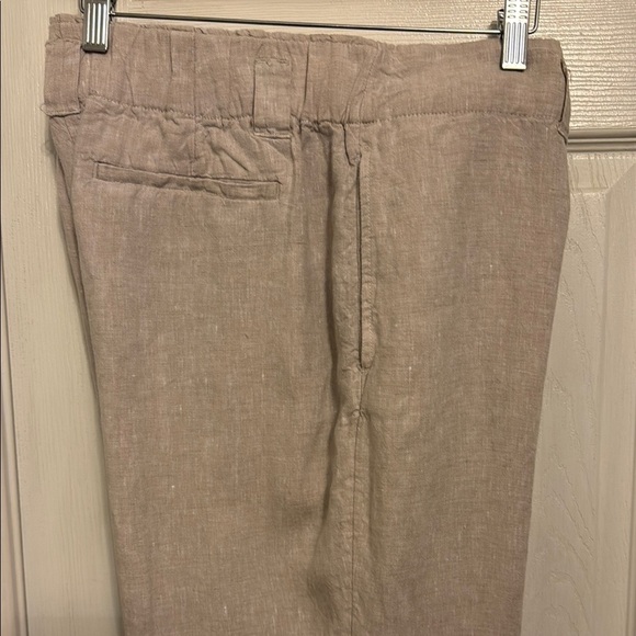 Chico's Tan Capris 100%Linen Relaxed Fit capris #204 - Picture 2 of 9